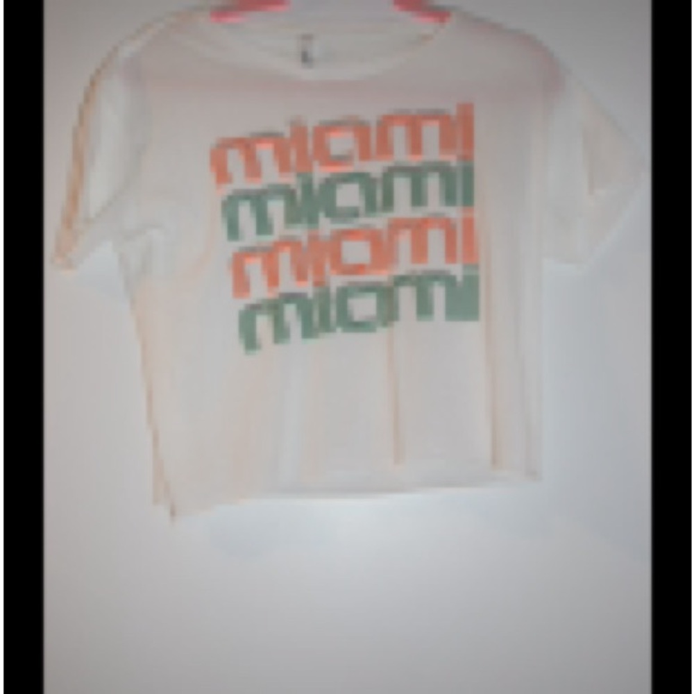 White and Green Graphic T-Shirt